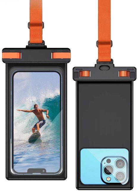 Wasserdichte Telefontasche von Bai Fen Bai-Digital 3C in Schwarz, IPX8 wasserdichte Hülle mit berührbarem Unterwasser-Bildschirm, kompatibel mit Mobiltelefonen bis zu 7,0 Zoll inklusive Trageband - Bild 1