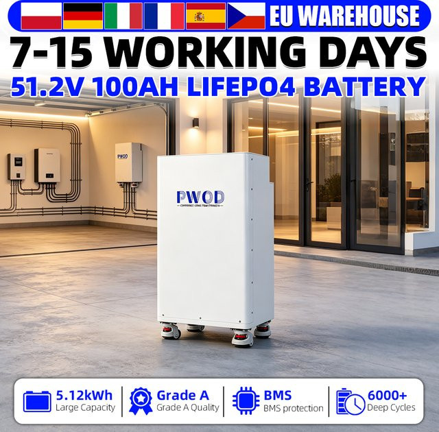 Solarician LiFePO4 Batteriepack 48V 100Ah in Weiß mit integriertem 16S 100A BMS und 1A aktiver Balancierung für Wohnmobile, Solaranlagen und Heimspeicher - Bild 1