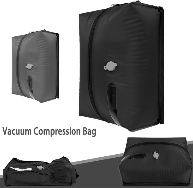 Willkey Vakuum-Kompressionsbeutel 16L für Kleidung, wasserdicht und wiederverwendbar, in Grau und Schwarz - Bild 1
