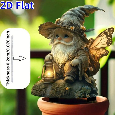 Klassische Elfenfigur mit Schmetterlingsflügeln in Mehrfarbig als Dekoration für Haus und Garten