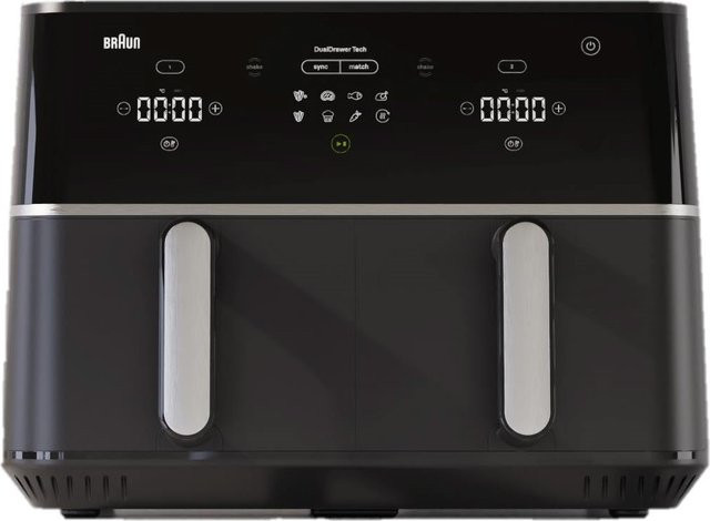 Braun TwinCook5 Doppel-Heißluftfritteuse TD 5030I BK in Schwarz - Bild 1