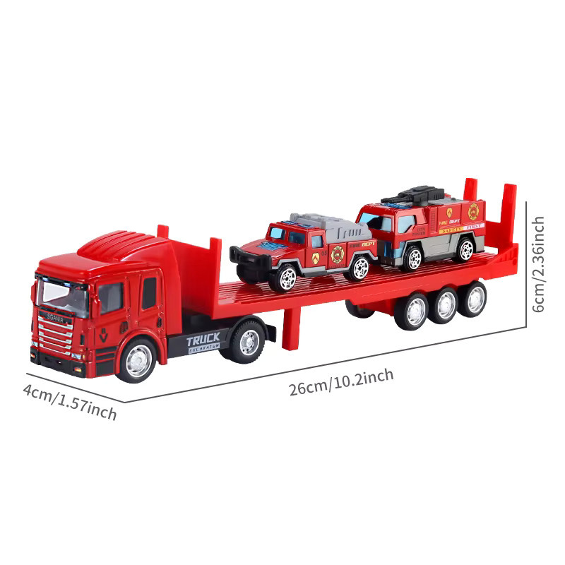 Transporter Container LKW, Spielfahrzeug, Metall, Pull-Back - Bild 5