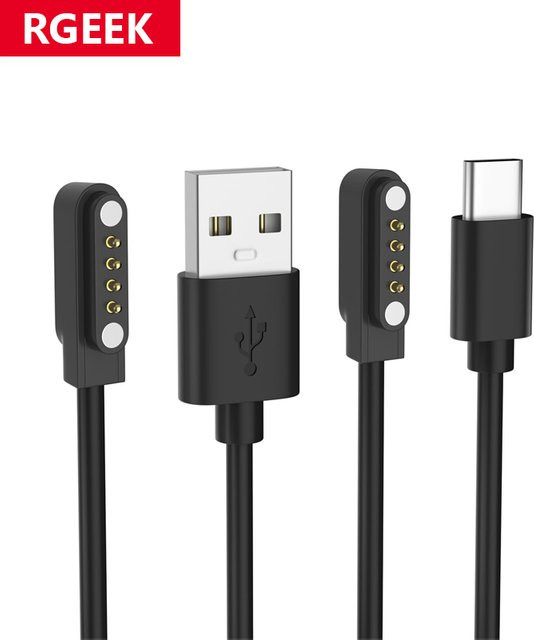 RGEE Ladekabel für PLAUD Note AI Sprachrekorder, USB-A auf USB-C, Schwarz, 1 m - Bild 1