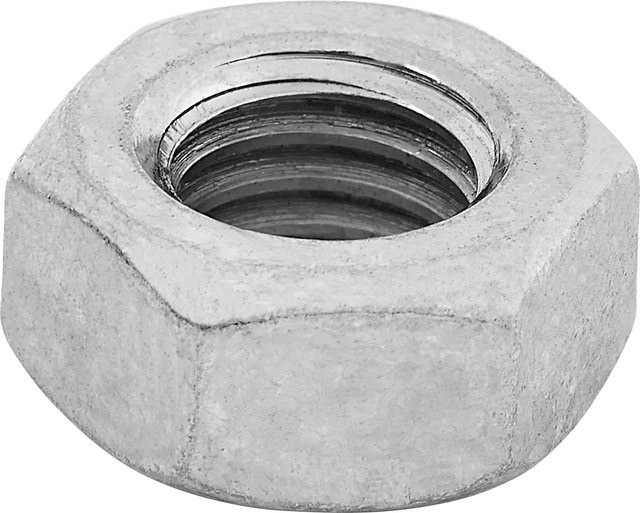LUX-TOOLS Sechskantmutter M6 aus Stahl, verzinkt, Silber, 100 Stück - Bild 1