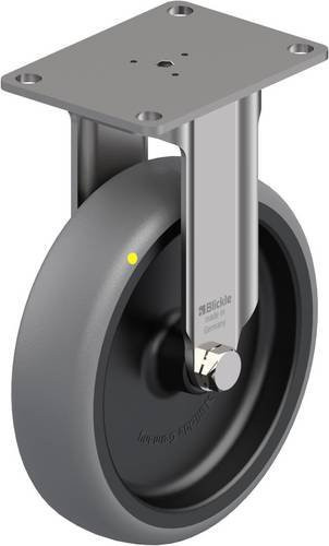 Blickle Bockrolle BKPXA-TPA 126G-26-ELS in Schwarz-Grau aus Edelstahl mit 125 mm Rad-Durchmesser und 80 kg Tragfähigkeit - Bild 1