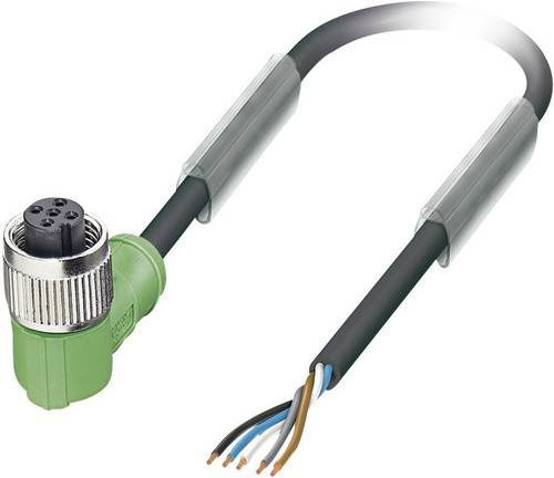 Phoenix Contact Sensor-Aktor-Steckverbinder M12 Buchse gewinkelt, 5-polig, grün, 3,00 m - Bild 1