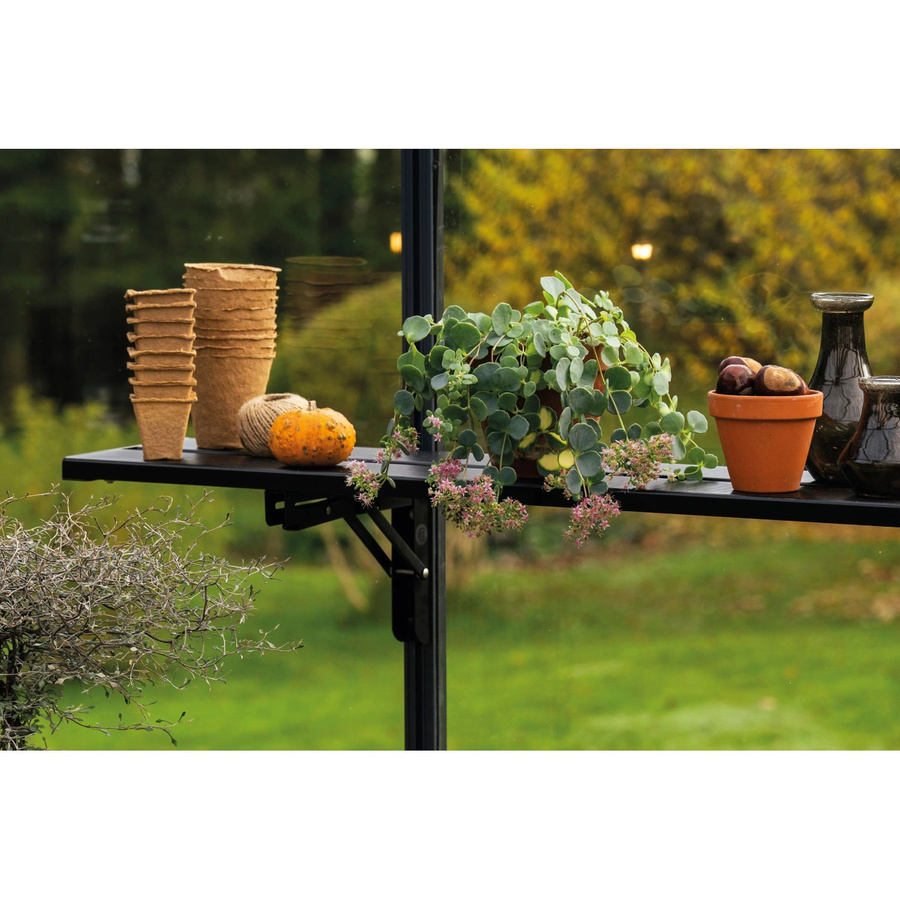 Halls Klappbares Lamellenregal Schwarz aus Aluminium und Stahl B: 21,8 cm, H: 218,0 cm - Bild 2