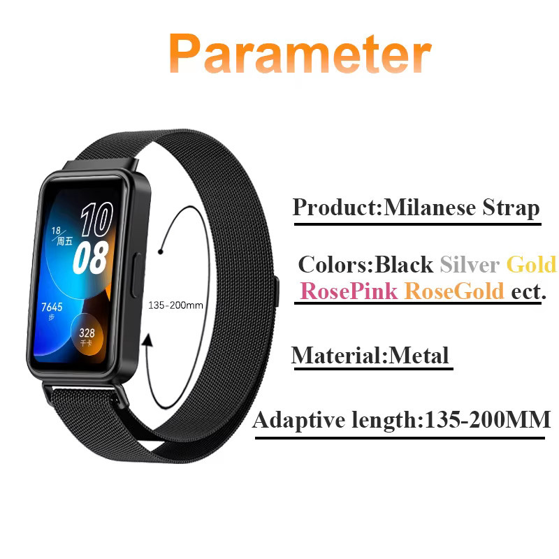 Uhrenarmband Edelstahl, Milanaise, Schwarz, Unisex - Bild 2