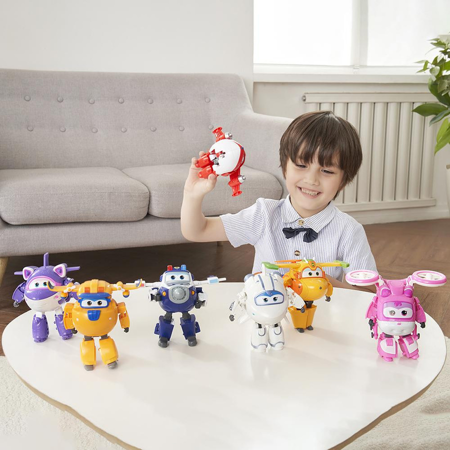 Alpha-Gruppe Super Wings Verwandlungs Flugzeug Roboter Actionfiguren - Bild 1