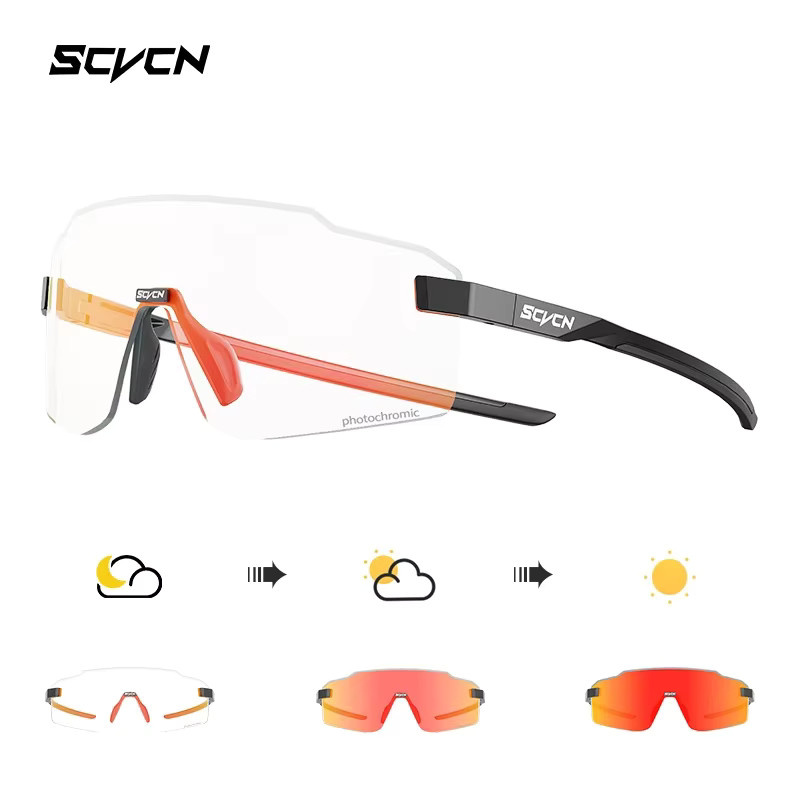 SCVCN Photochrome Sportsonnenbrille, Unisex, multicolour, Kunststoff - Bild 2