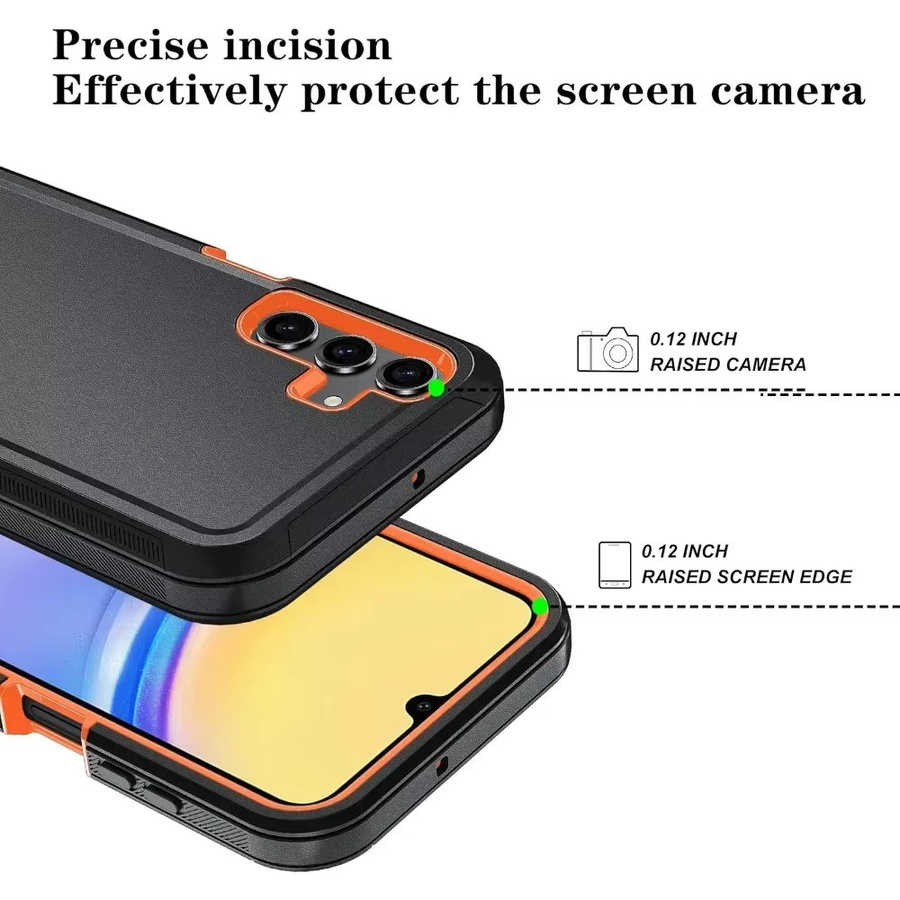 Robuste 3-lagige Hybrid-Schutzhülle für Samsung Galaxy A-Serie in Schwarz und Rot - Bild 2