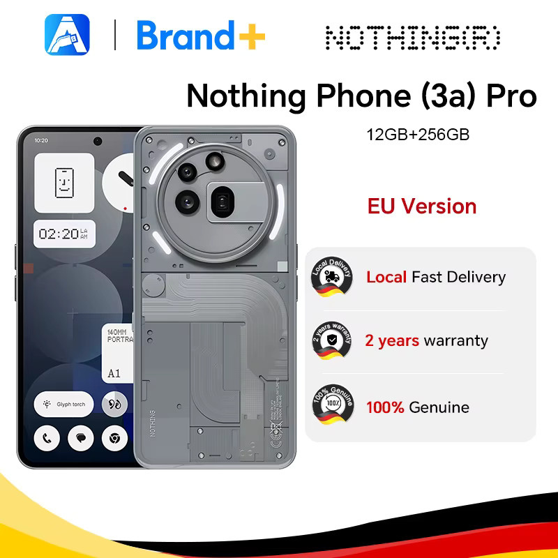 Nothing Phone (3a) Pro Globale Version in Grau mit Qualcomm Snapdragon 7s Gen 3, 5G, 6,77-Zoll-AMOLED-Bildschirm 120Hz und Dual-50-MP-Kamera - Bild 6