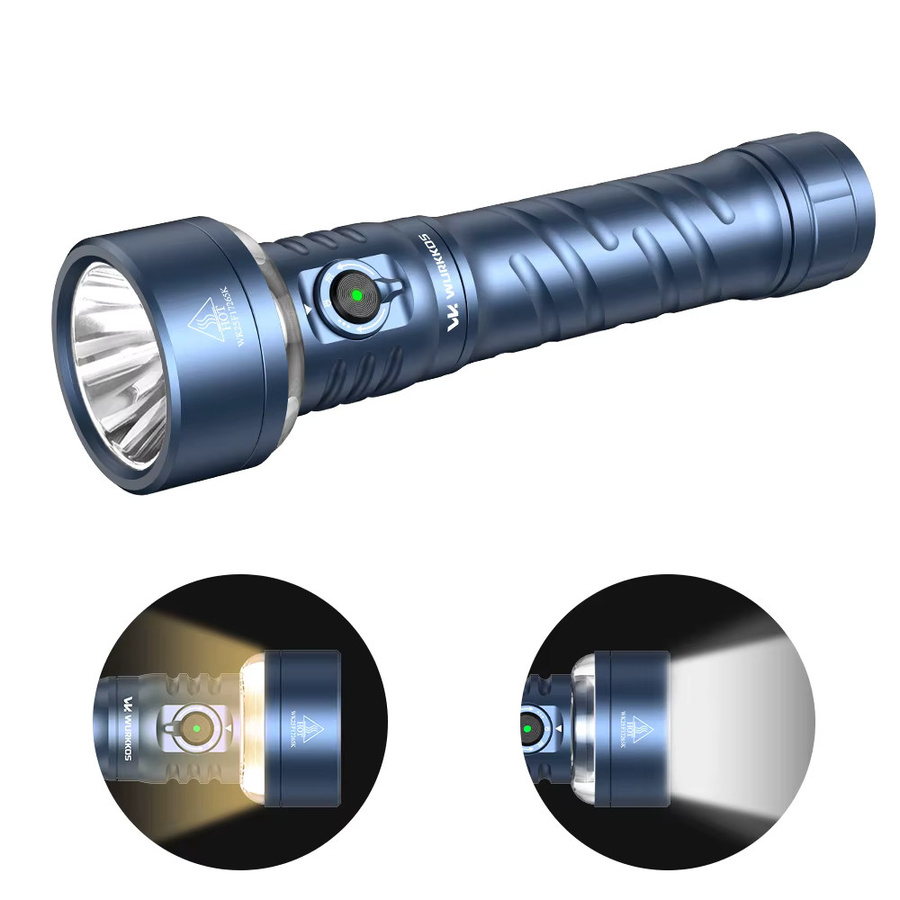 Wurkkos TS27 Hochleistungs-Taschenlampe in Schwarz mit 3200 lm, RGB-Beleuchtung und 846 Meter Reichweite, wiederaufladbar - Bild 2