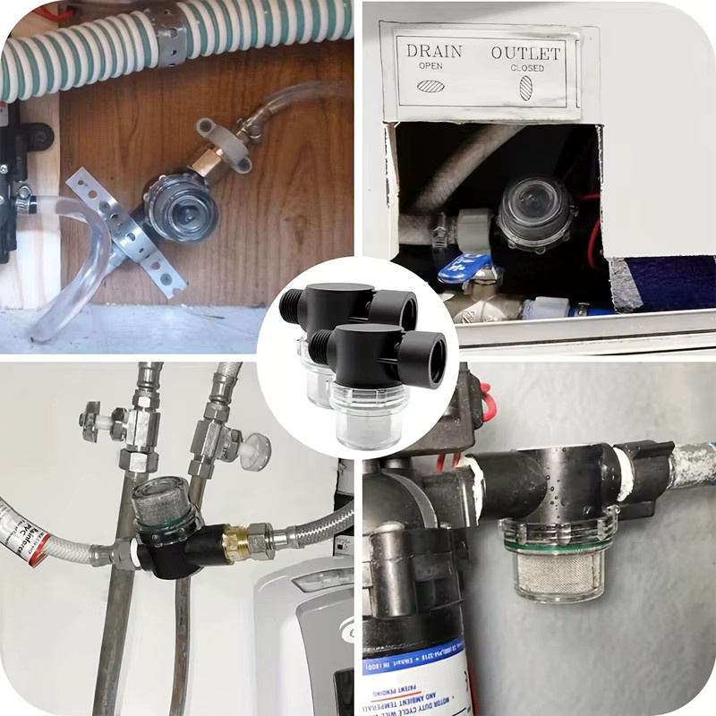 AGASHE Rotationsrohrfilter aus Edelstahl mit 60 Mesh für Wasserturm-Wasserpumpen und RV, 1/2 Zoll RO - Bild 6