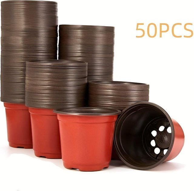 50er-Pack Sämlingsbehälter im amerikanischen Stil für Innen- und Außenbereich, dekorative Pflanztöpfe - Bild 1