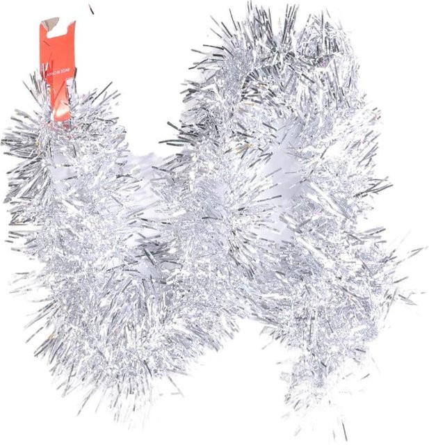 Silberne Weihnachtsband-Girlande von Binchi Outdoor Product für Weihnachtsbaum und Partydekoration, 30 m Gesamtlänge (10 Streifen à 3 m) - Bild 1