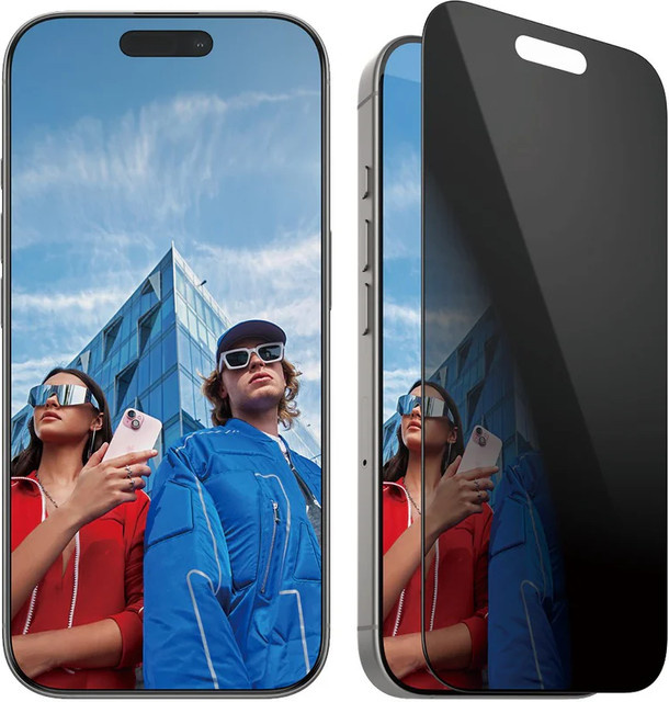 PanzerGlass Privacy Displayschutz Ultra-Wide Fit Schutzfolie für Apple iPhone 16 Pro, transparent - Bild 2