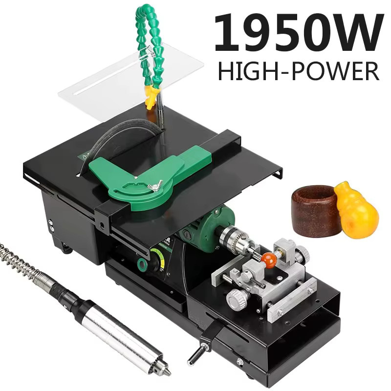Dutoofree Desktop Schleifmaschine und Poliergerät für Jade in Schwarz, 220V High-Power Tischschleifmaschine - Bild 1