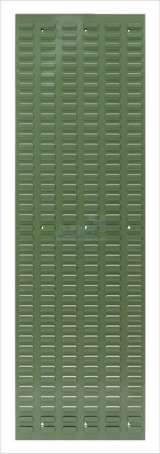 PROREGAL Orthogonale Schlitzplatte aus Stahl in Resedagrün, H x B: 148,2 x 45,6 cm - Bild 1