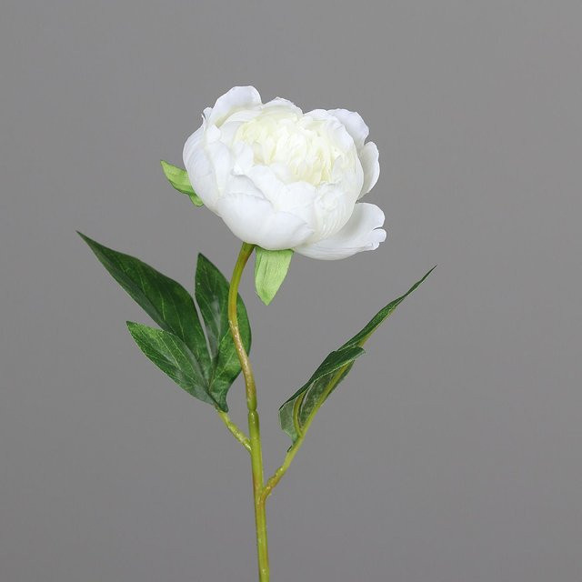 Weiße Kunstblume PÄONIE aus Kunststoff - Bild 1