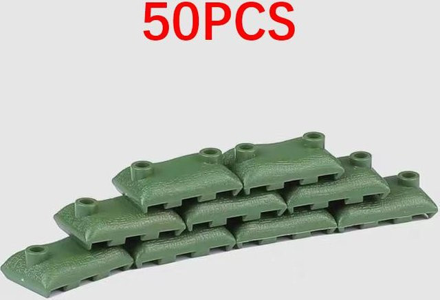 Linyi toy Moc Armee Stil Sandsäcke, Bausteine Spielsets, 50-teiliges Set, ab 3 Jahren - Bild 1