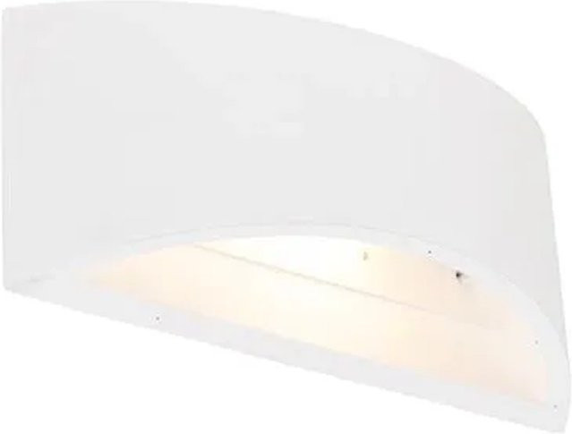 QAZQA Moderne Wandleuchte Weiß aus Gips mit Up-Down Lichteffekt und Dimmfunktion - Bild 1