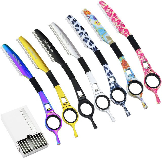 univinlions Haarschneiderschere mit 10 Klingen, Unisex, Purple - Bild 1
