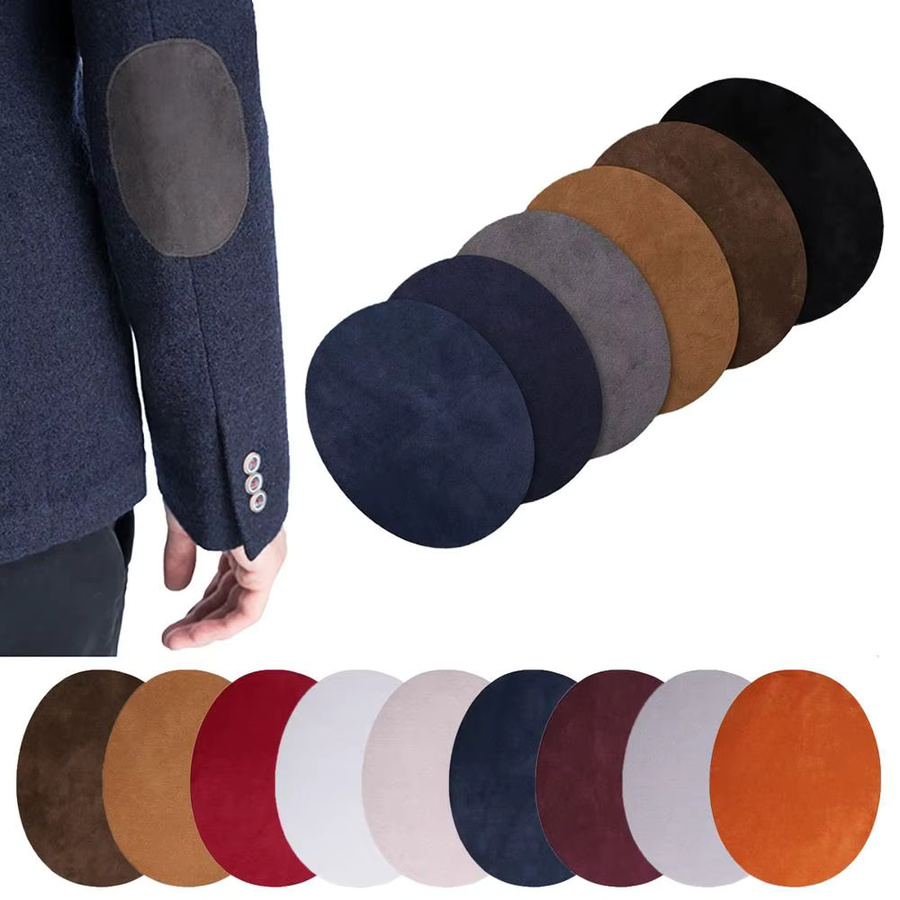 Ovale Wildleder-Ellenbogen-Patches zum Aufbügeln in Weiß und Multicolour für DIY-Reparaturen und Kleidungszubehör - Bild 5