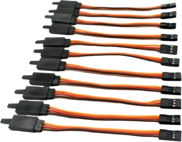 KePaQi 10-teiliges Verlängerungskabel-Set mit 60 Kernen für RC Futaba JR, Stecker auf Buchse, in den Längen 10 cm, 15 cm, 20 cm, 30 cm und 50 cm - Bild 1