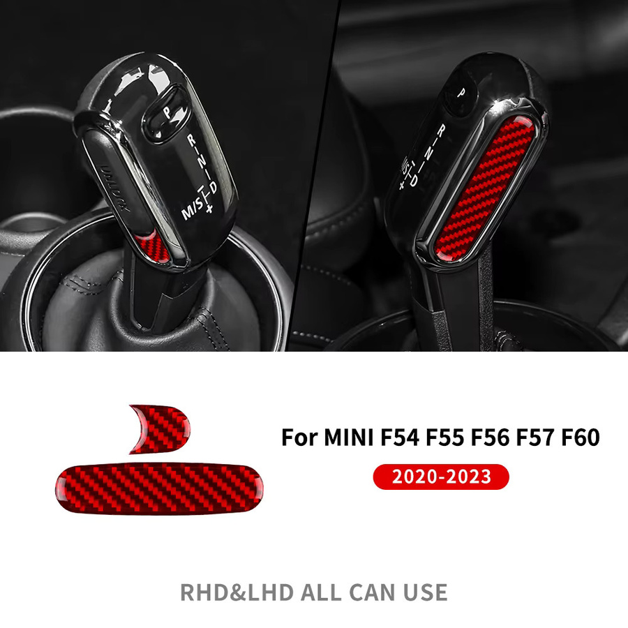 AMBERMILE Auto Schalthebel Kopf Aufkleber und Getriebe Seiten Abdeckung Set für Mini Cooper F55 F56 F60 F54 - Bild 4