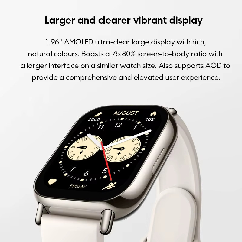 Xiaomi Redmi Watch 5 Lite Smartwatch mit 1,96 Zoll AMOLED Display, Bluetooth Telefonie, GNSS und 150 Sportmodi, Schwarz - Bild 4
