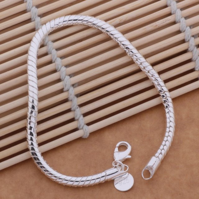 SAY Armband 925 Silber, Schlangenkette, 3 mm, Damen - Bild 1