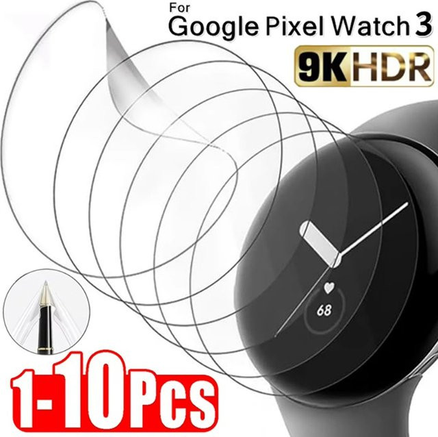 Google Pixel Watch 3 Displayschutz TPU-Hydrogelfolie, transparent, kratzfest und ultradünn für 41 mm und 45 mm Modelle - Bild 1