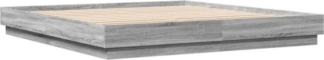 vidaXL Bettgestell aus Holzwerkstoff in Grau Sonoma, B/T/H: 200 x 203 x 23 cm - Bild 1