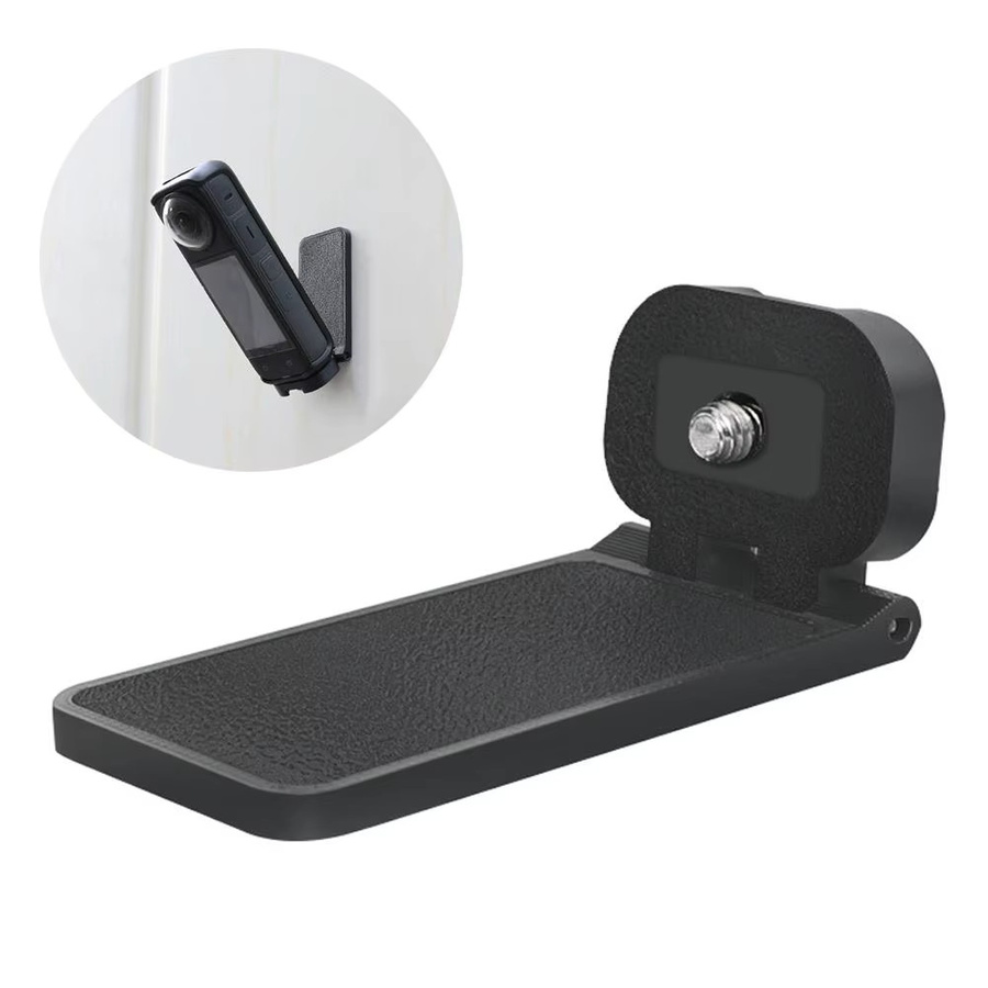Magnetische Sport Kamera Halterung für Insta360 X3 X4 X5 in Schwarz als Desktop-Ständer und Wand-Montage für Vlogs und Autofahrten - Bild 6