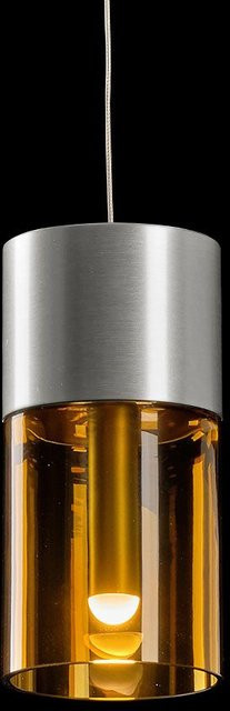 Holtkötter Aura R3 LED-Pendelleuchte aus Aluminium und Glas in Cognac mit dim2warm Technologie - Bild 1