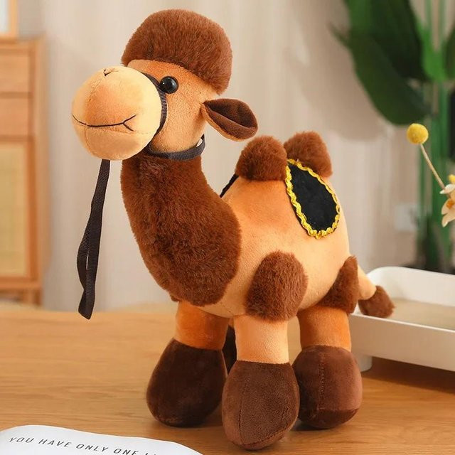 Kidsly Cartoon-Kamel-Plüschpuppe, braun, 50cm - Bild 1