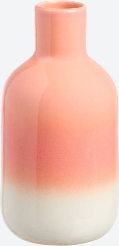 Moderne Porzellanvase von NKD in Rosa und Mehrfarbig, flaschenförmig, Höhe: 23,4 cm, Durchmesser: 12 cm - Bild 1