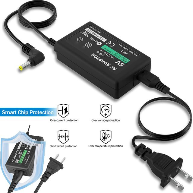 Sony AC-Adapter 5V für PSP 1000 2000 3000 Serie Spielkonsole, Netzteil in Schwarz - Bild 1