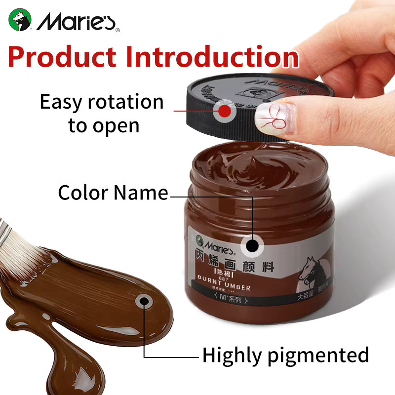 Marie's Acrylfarben-Set für Kinder in Braun, 5 Flaschen à 100 ml - Bild 4