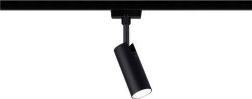 Paulmann URail LED-Spot Tubo Hochvolt-Schienensystem-Leuchte, 4,5 W, Schwarz matt/Chrom, B/T/H: 4,2 x 4,2 x 18,6 cm - Bild 1