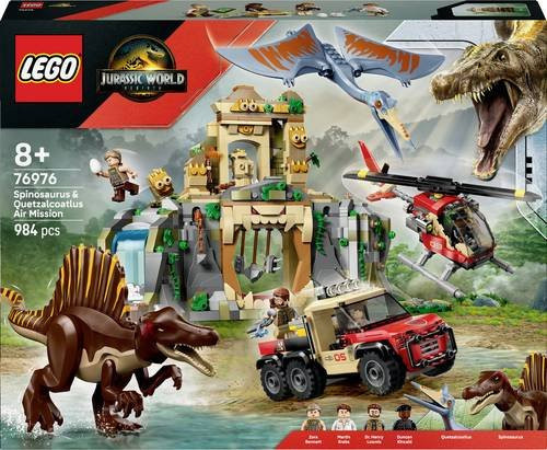 LEGO Jurassic World Spinosaurier & Quetzalcoatlus Hubschrauber-Einsatz ab 8 Jahren - Bild 1