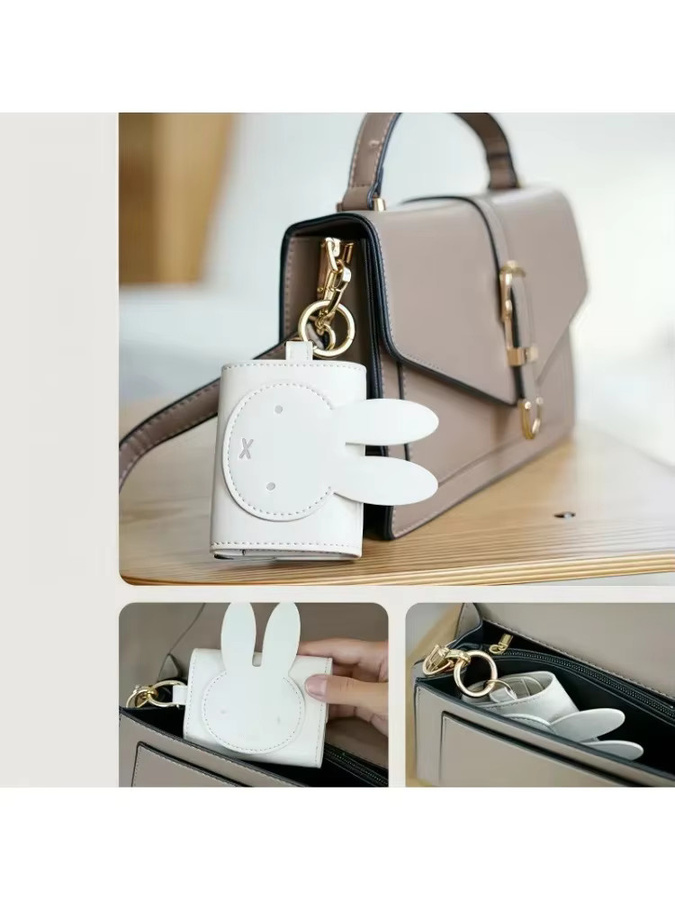 Miffy Kawaii Kopfhörertasche und Aufbewahrungstasche für Zubehör in Pink und Weiß - Bild 3