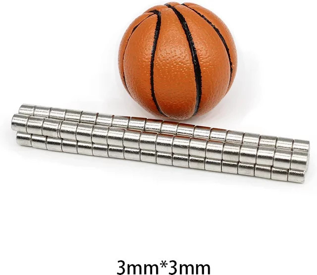 Starke runde Magnete in Silber, Durchmesser: 3 mm, Dicke: 3 mm für Kühlschrank, Büro und DIY-Projekte - Bild 1