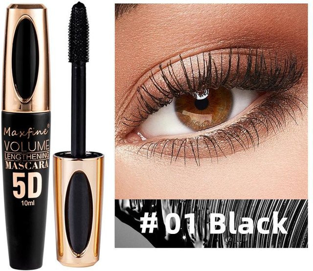 MAXFINE 5D Seidenfaser-Mascara, wasserdicht, schwarz - Bild 1