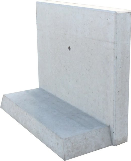 Diephaus L-Stein bewehrt aus Beton in Grau B: 80 cm, H: 45 cm, T: 12 cm, L: 100 cm - Bild 1