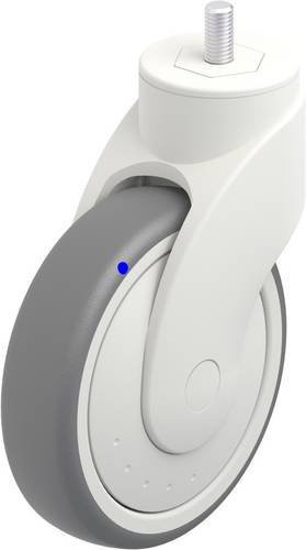 Blickle Lenkrolle LWKX-TPA 126XKF-GSX10 mit Kunststoffrad in Grau und Weiß, Rad-Durchmesser: 125 mm, Tragfähigkeit: 110 kg - Bild 1