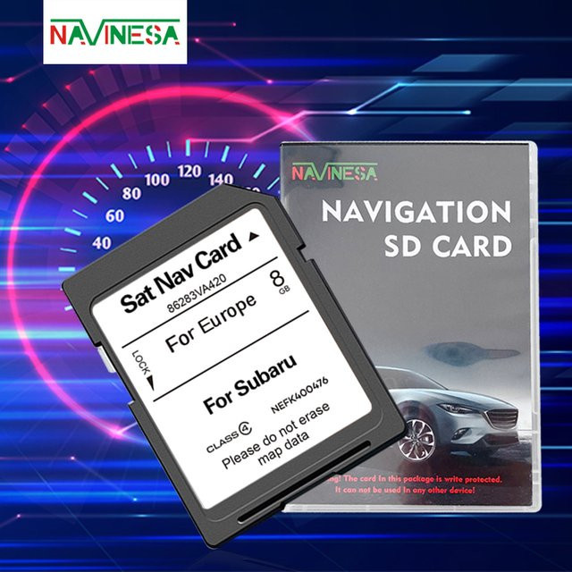 NAVINESA GPS-Navigationssystem mit SD-Karte für Subaru BRZ, Forester und Impreza Modell 2023 inklusive Karten für Europa und Russland in Schwarz - Bild 1