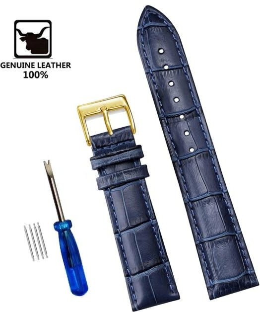 Ka Chen Muxi Uhrenarmband Leder, 24 mm, Schwarz, Herren - Bild 1