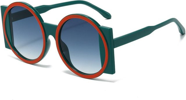 NATAWA Sonnenbrille, rund, Vollrand, Kunststoff, grün, Damen - Bild 1
